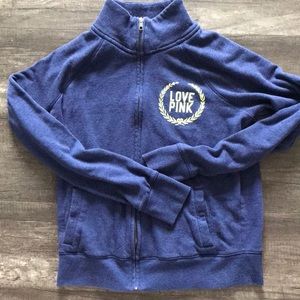 Pink zip up sweater